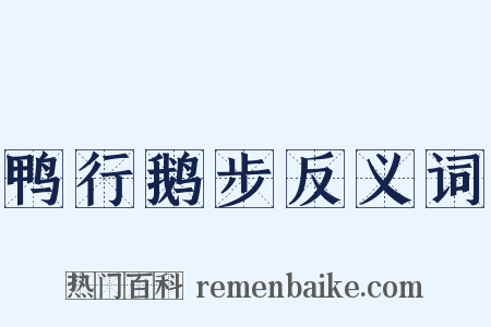 鸭行鹅步反义词是什么意思的图片